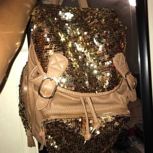BROWN SEQUIN BACKPACK